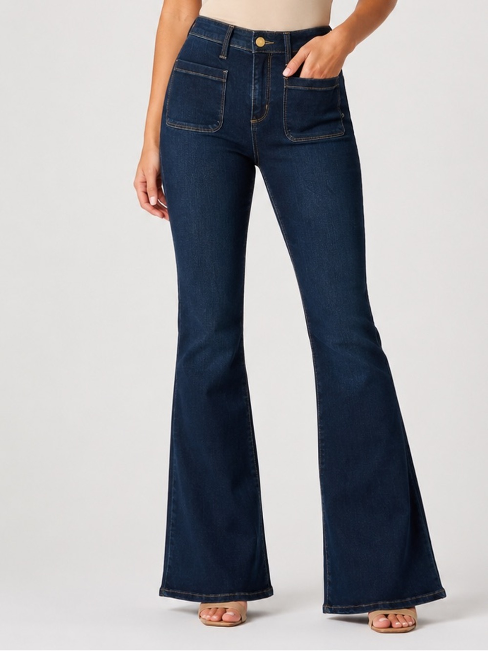 Universal Thread Dark Blue High-Rise Flare Jeans